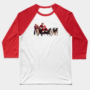 Santa Claus and dogs at Christmas! Baseball T-Shirt